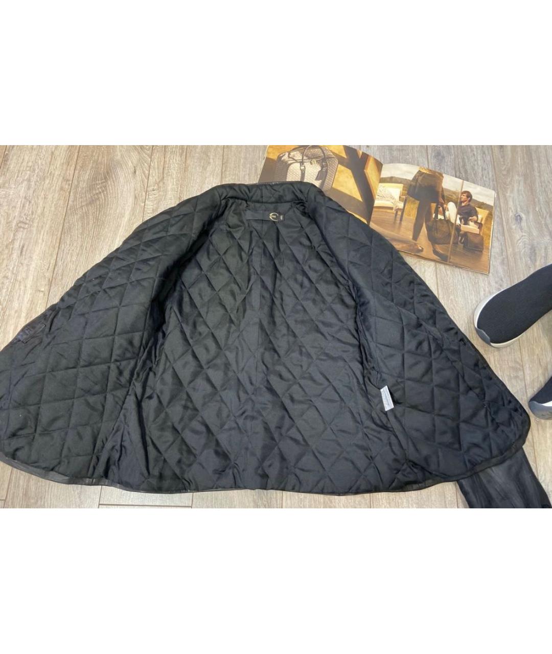 JUST CAVALLI Черная кожаная куртка, фото 3