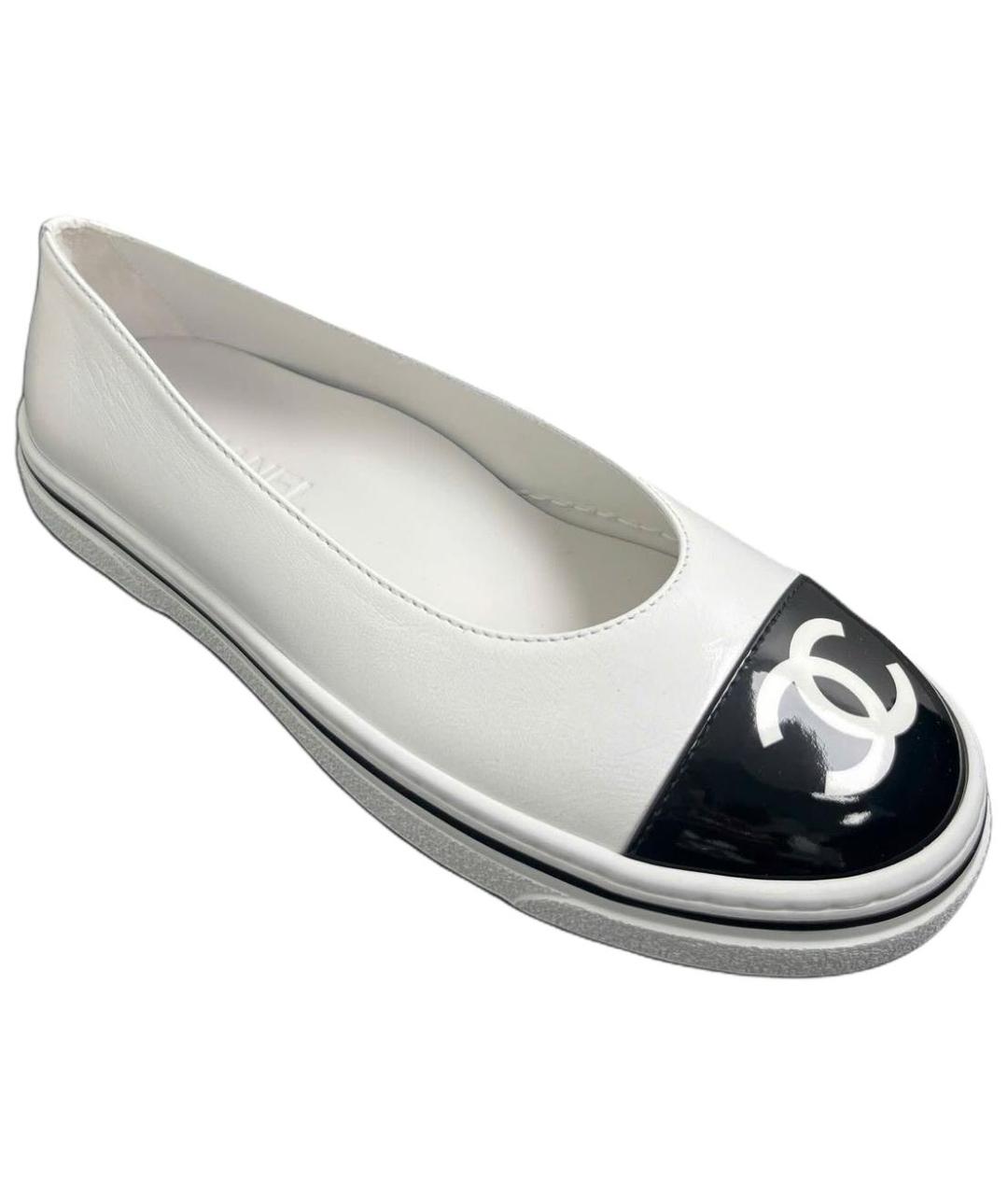 CHANEL Белые балетки, фото 3