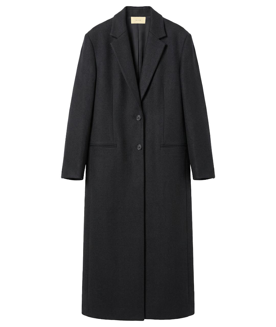 THE ROW Черное шерстяное пальто, фото 1