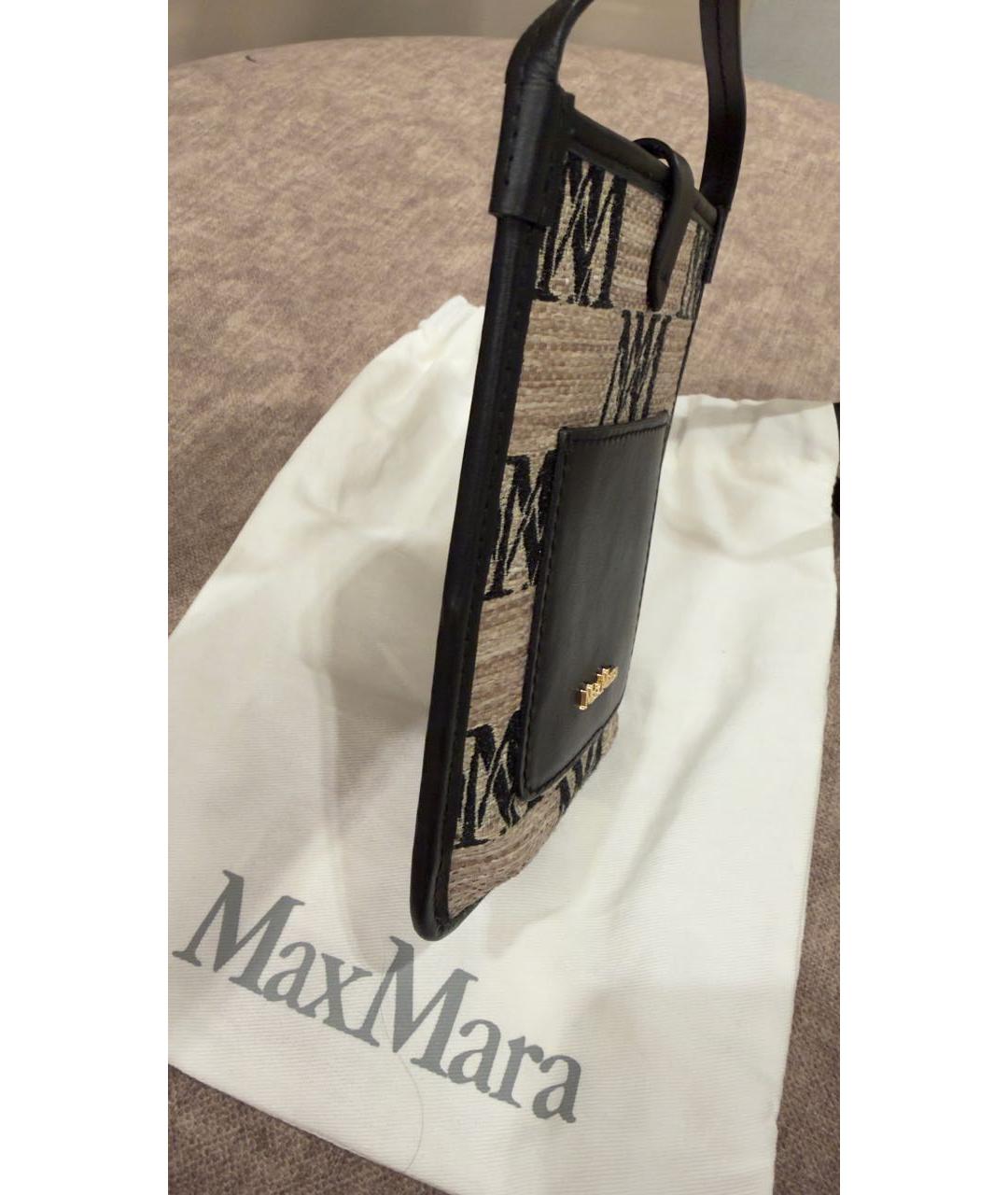 MAX MARA Бежевая хлопковая сумка через плечо, фото 2