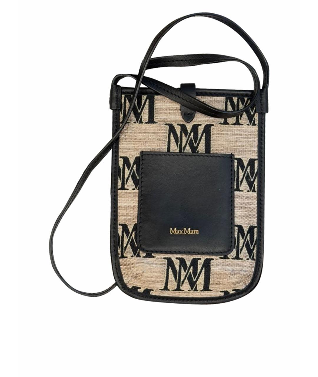 MAX MARA Бежевая хлопковая сумка через плечо, фото 1