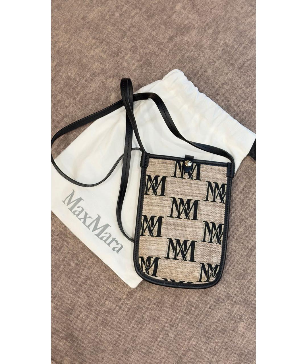 MAX MARA Бежевая хлопковая сумка через плечо, фото 3