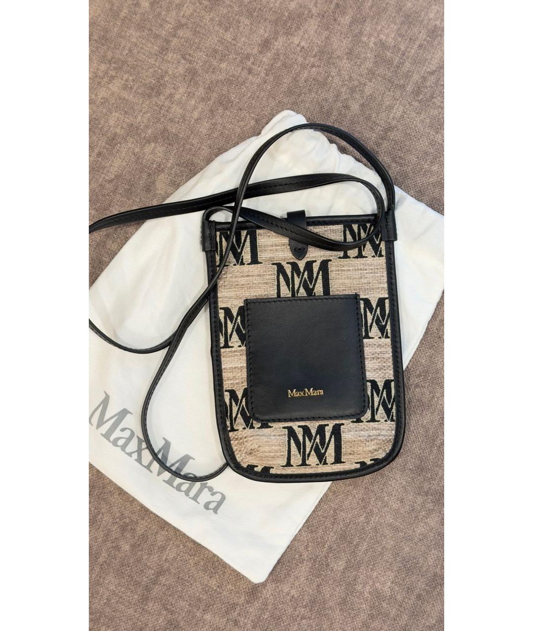 MAX MARA Бежевая хлопковая сумка через плечо, фото 4