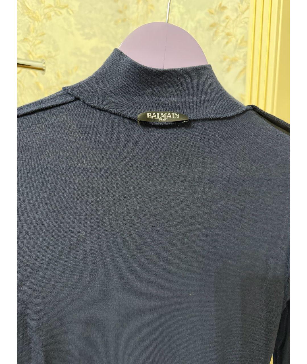 BALMAIN Темно-синяя кашемировая водолазка, фото 3