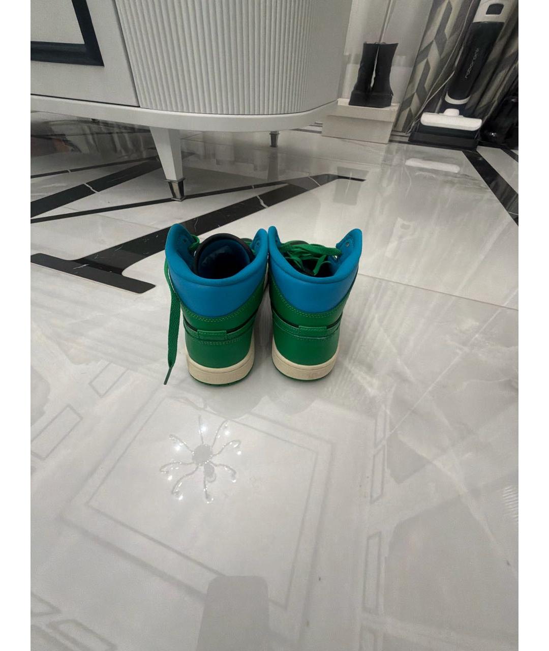 JORDAN Мульти кожаные высокие кроссовки / кеды, фото 4