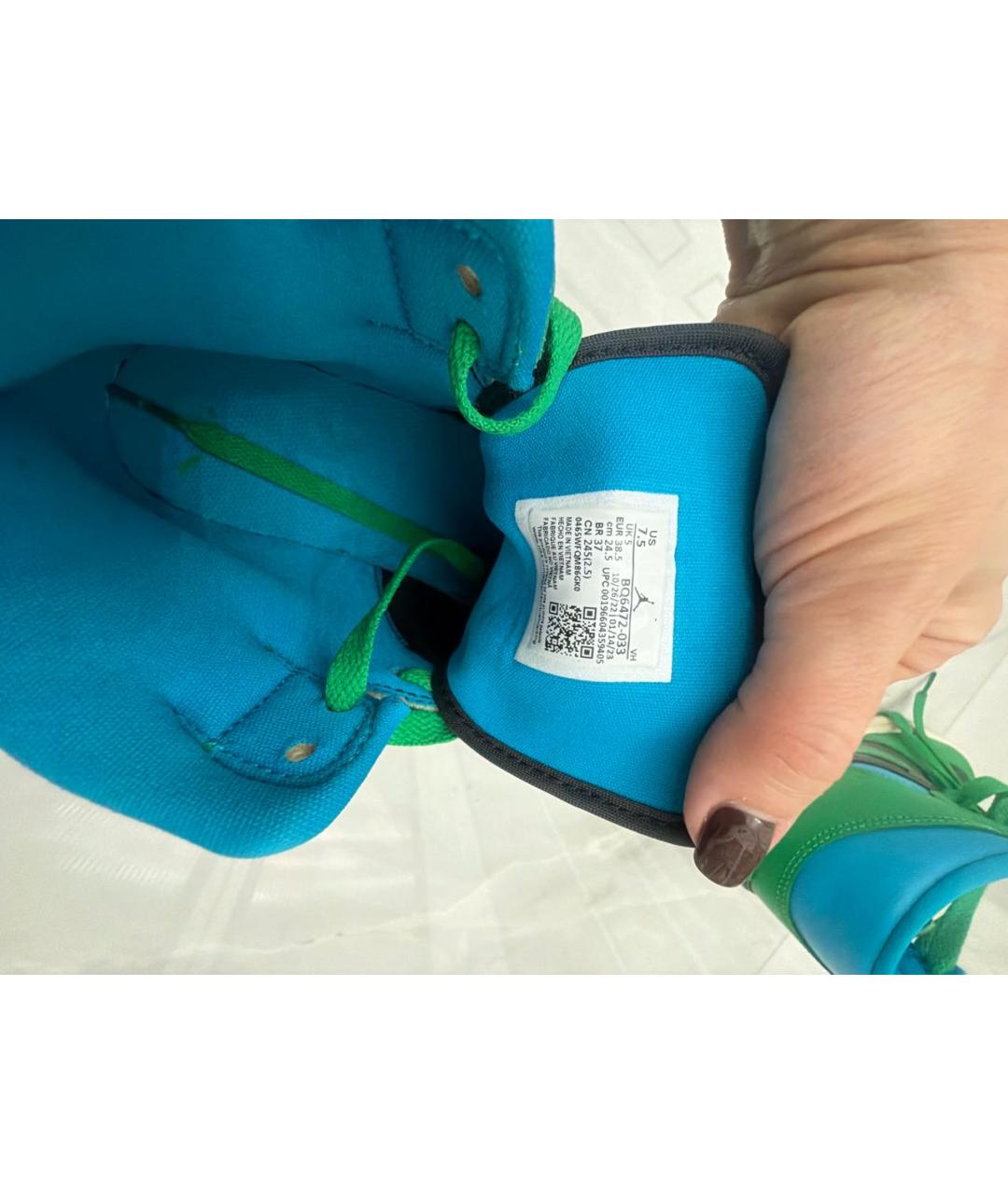 JORDAN Мульти кожаные высокие кроссовки / кеды, фото 5