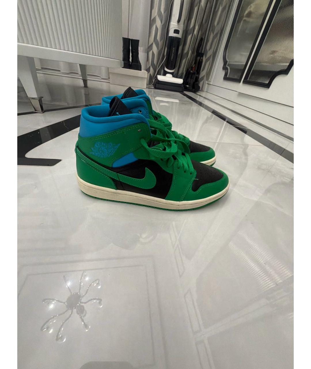 JORDAN Мульти кожаные высокие кроссовки / кеды, фото 6