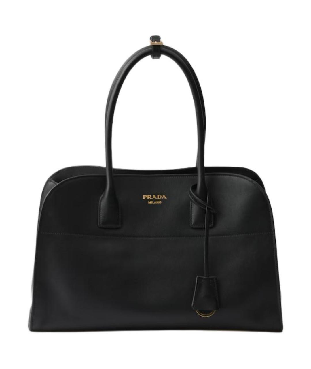 PRADA Черная кожаная сумка тоут, фото 1