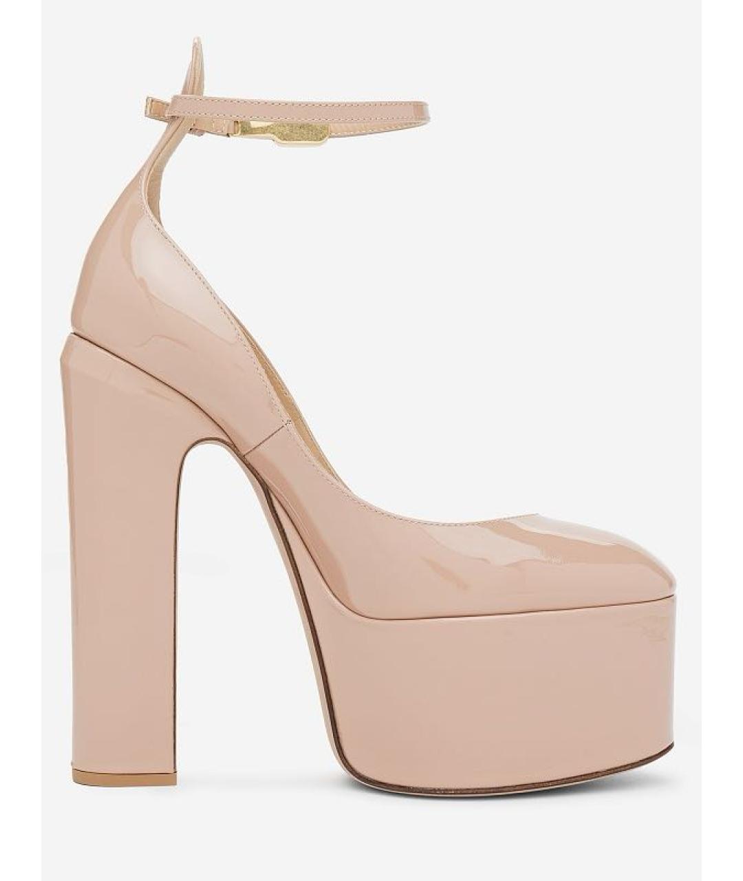 VALENTINO Бежевые туфли из лакированной кожи, фото 2