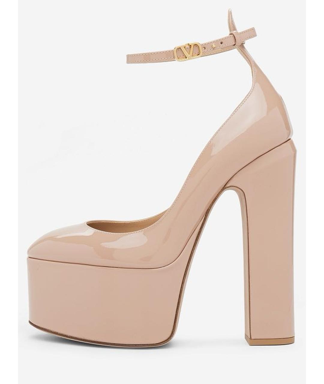 VALENTINO Бежевые туфли из лакированной кожи, фото 7