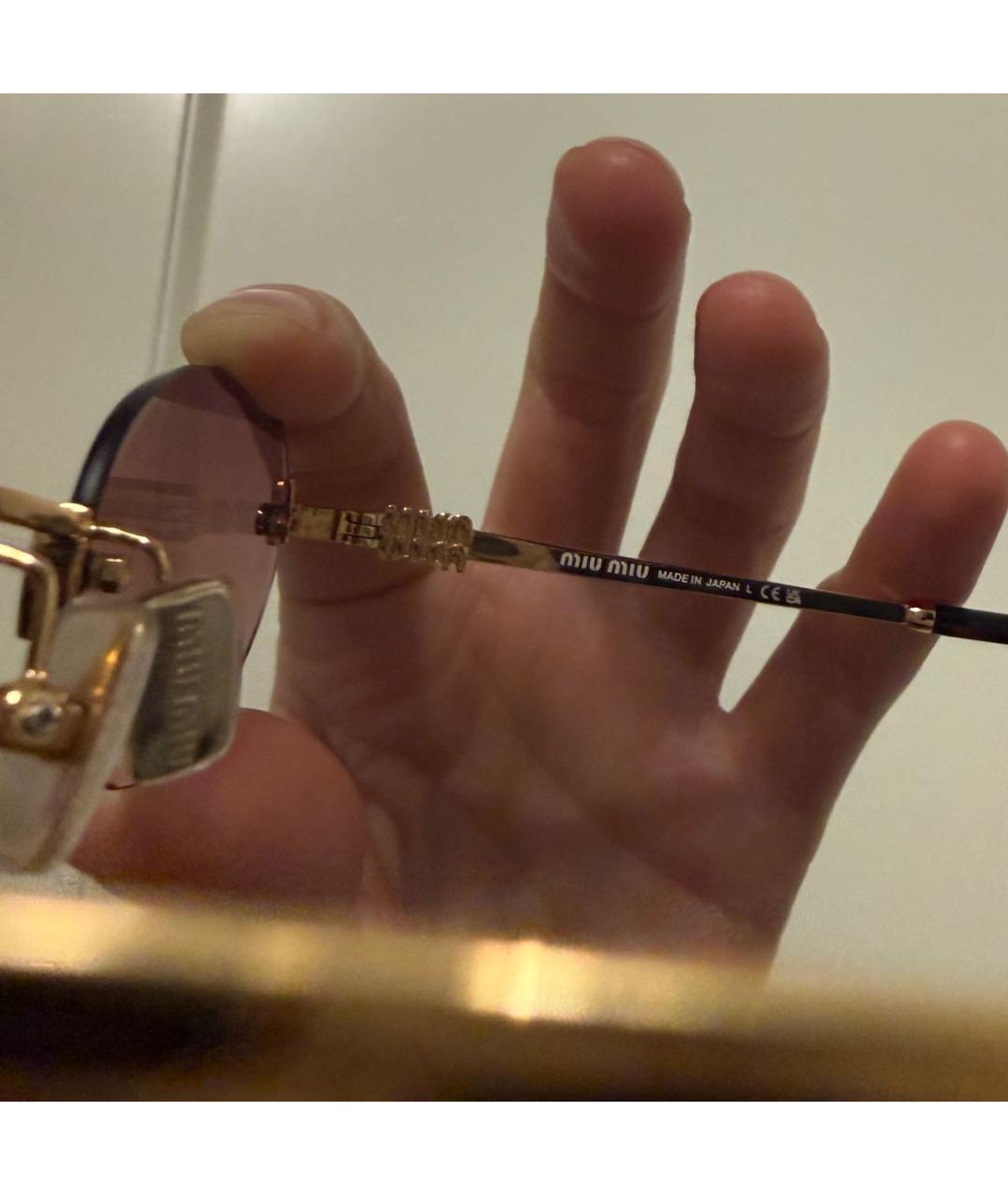 MIU MIU Розовые солнцезащитные очки, фото 3