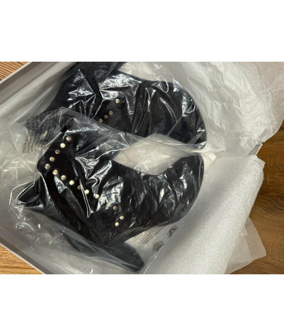 JIMMY CHOO Черные замшевые ботильоны, фото 5