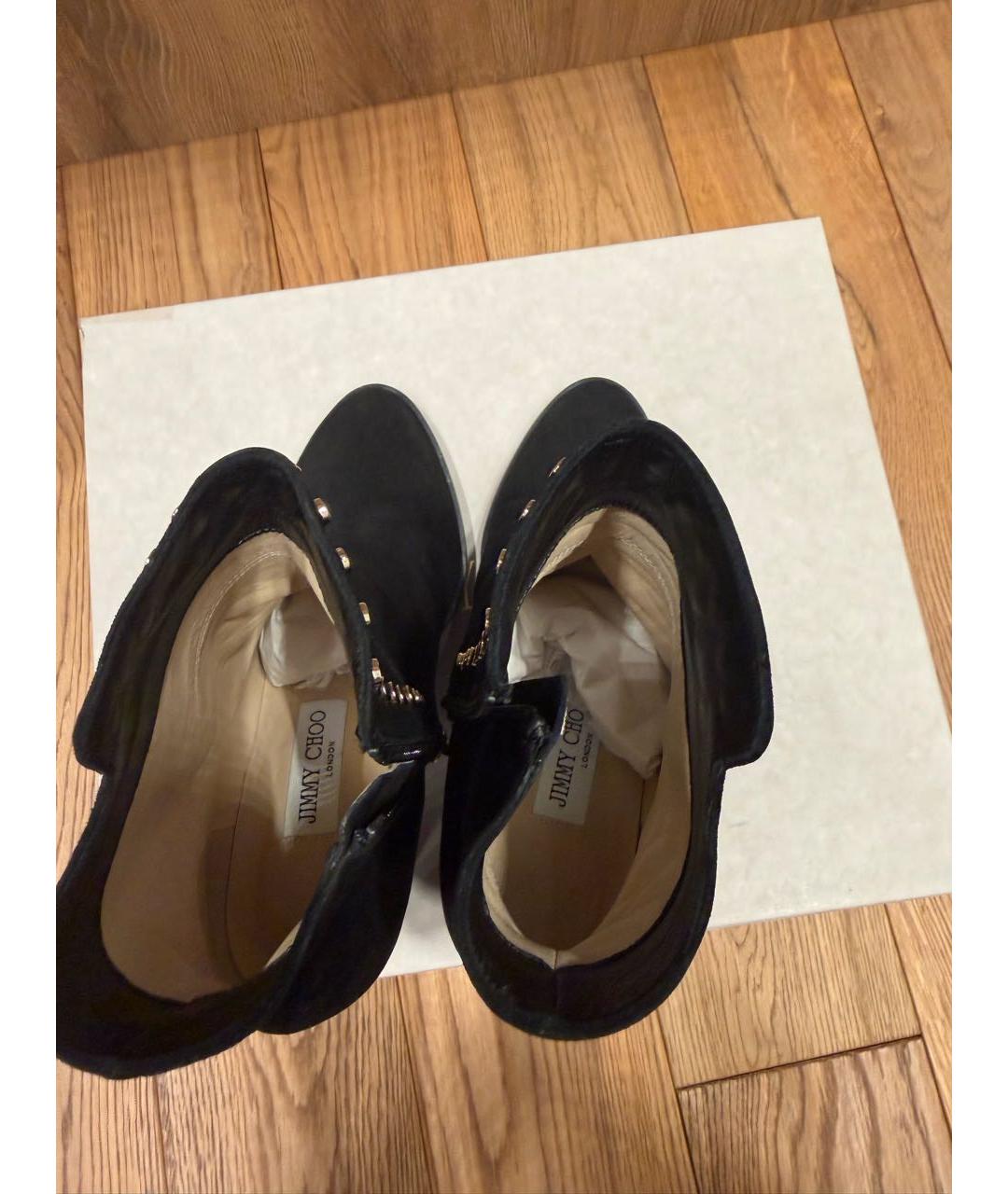 JIMMY CHOO Черные замшевые ботильоны, фото 3