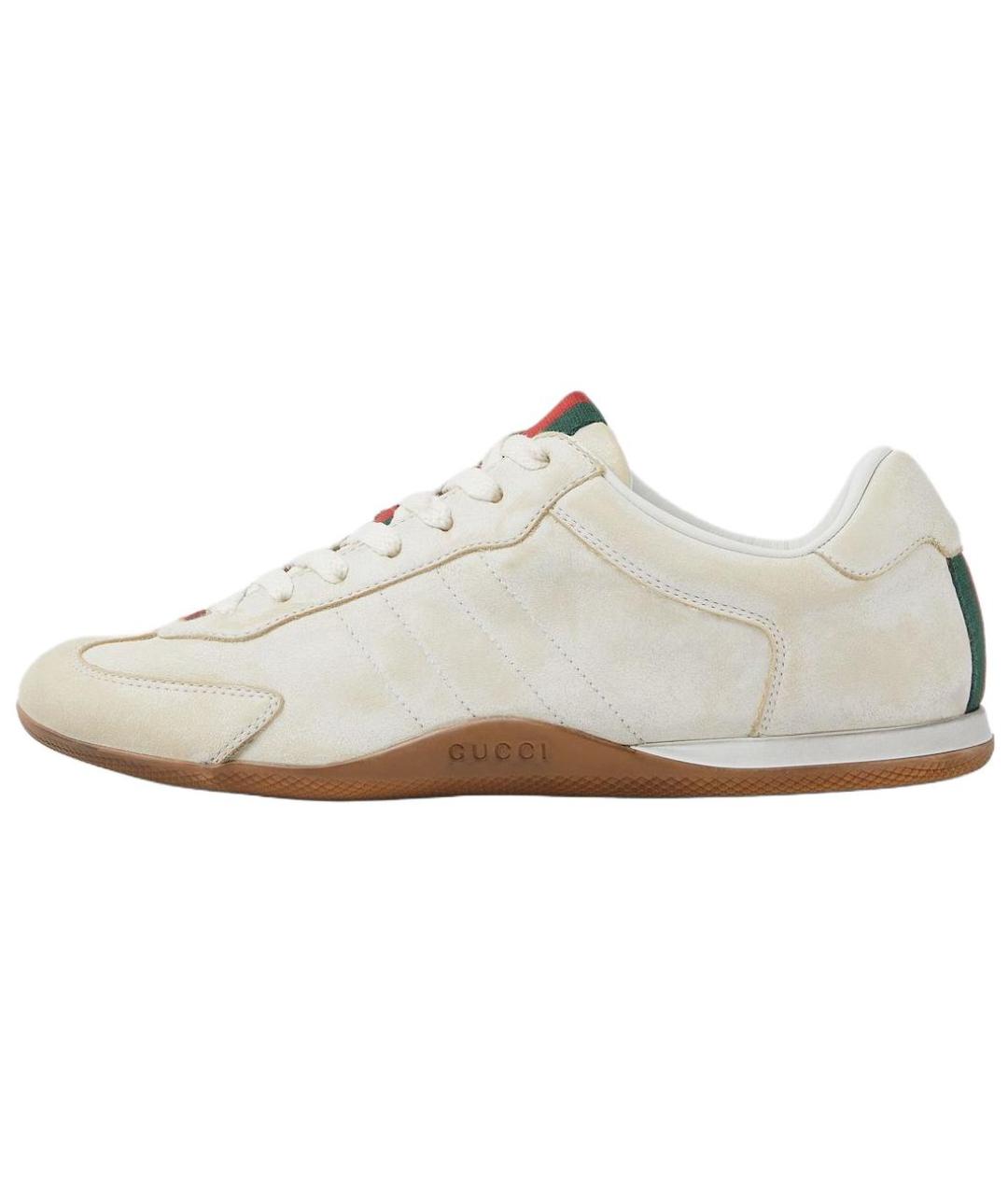 GUCCI Белые кожаные кеды, фото 2