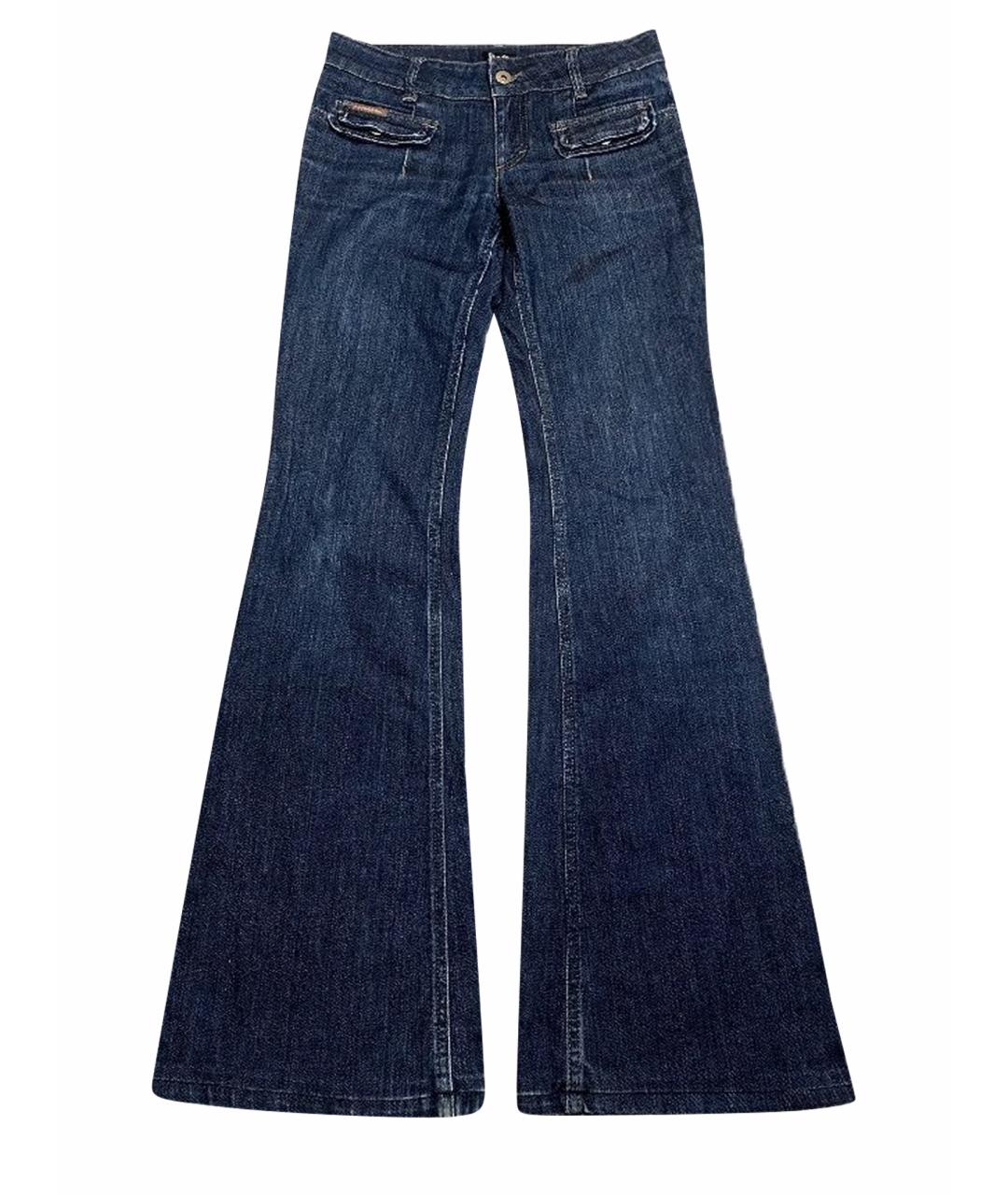 DOLCE&GABBANA Темно-синие хлопковые джинсы клеш, фото 1