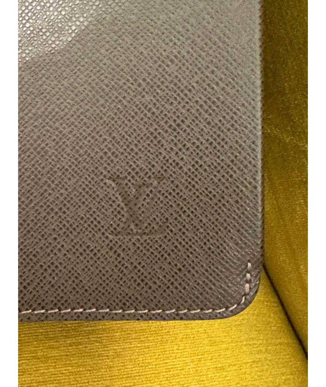 LOUIS VUITTON Коричневый кожаный портфель, фото 5