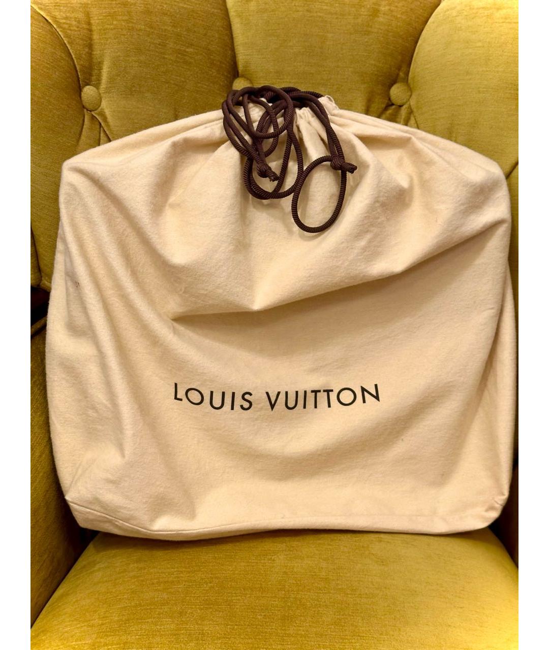 LOUIS VUITTON Коричневый кожаный портфель, фото 8