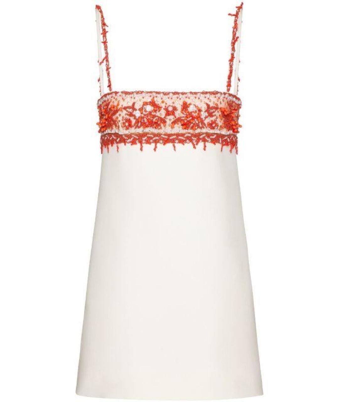 VALENTINO Белое хлопковое вечернее платье, фото 1