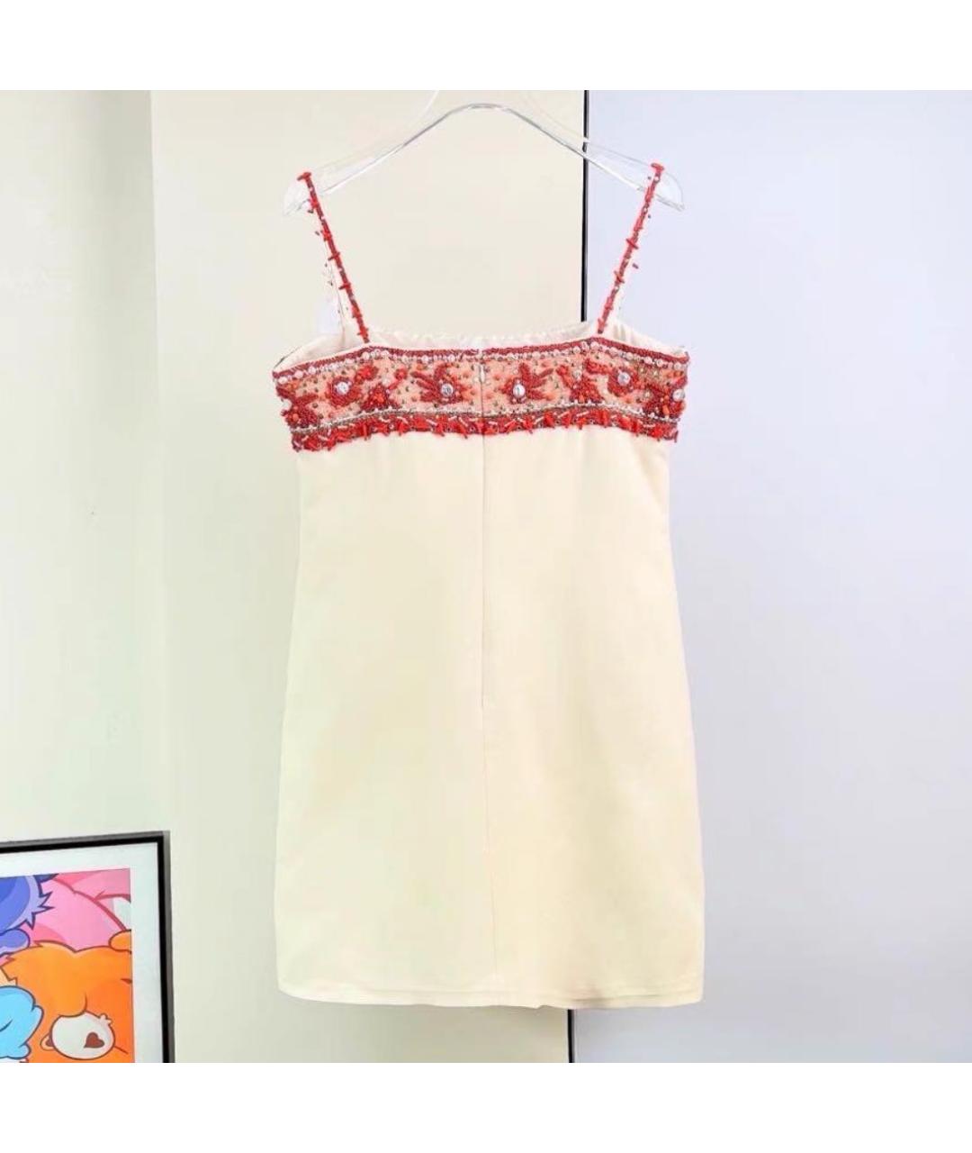 VALENTINO Белое хлопковое вечернее платье, фото 4