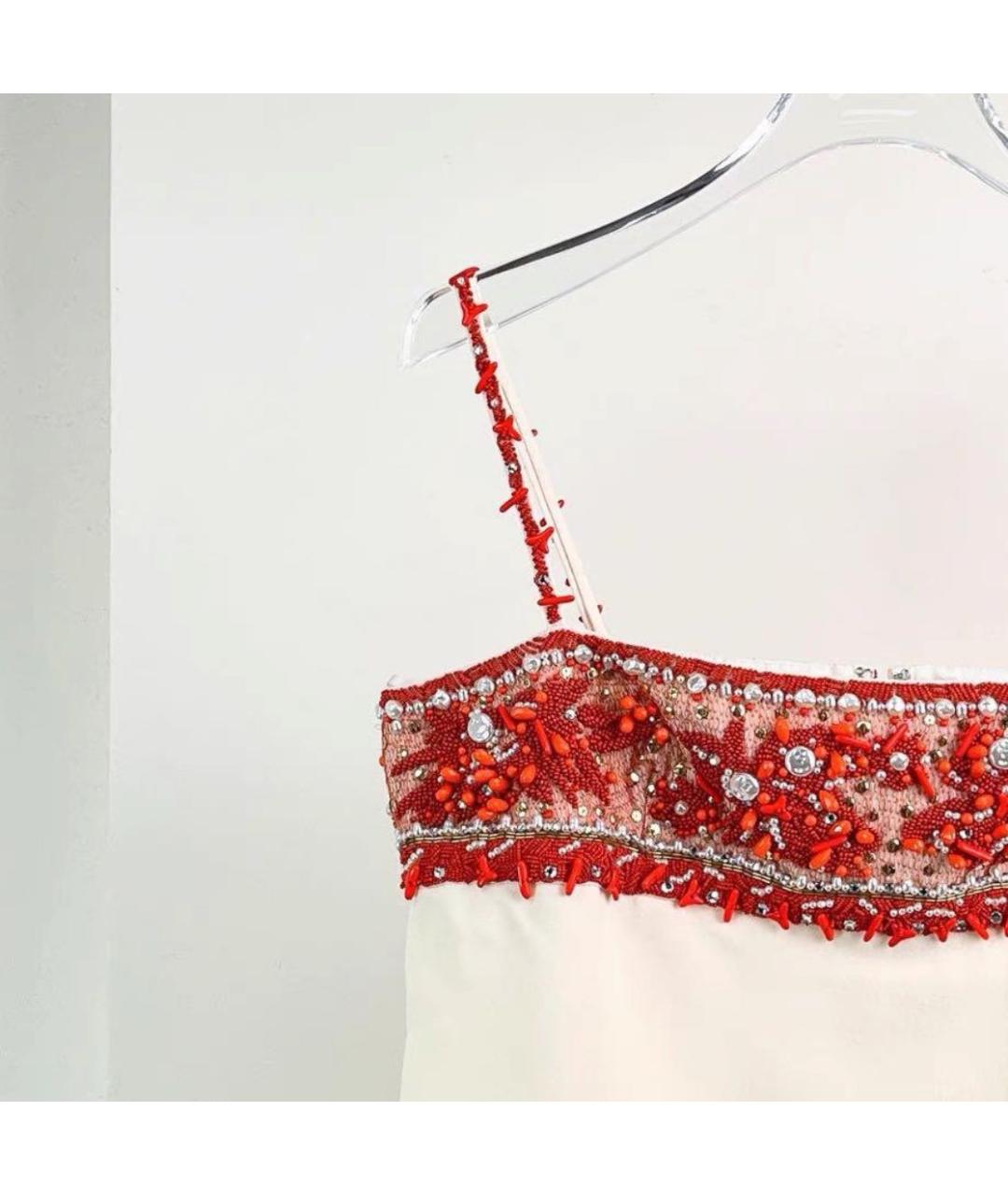 VALENTINO Белое хлопковое вечернее платье, фото 5