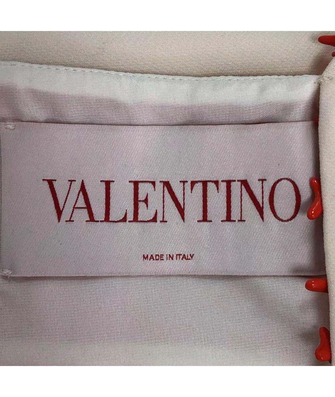 VALENTINO Белое хлопковое вечернее платье, фото 7