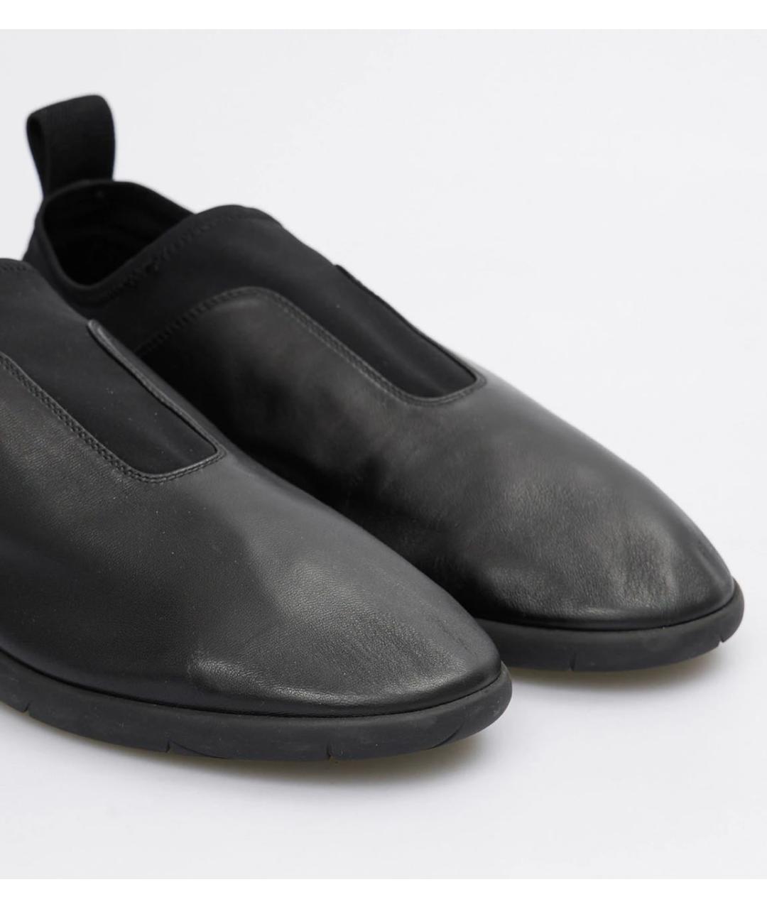 BOTTEGA VENETA Черные кожаные слипоны, фото 3