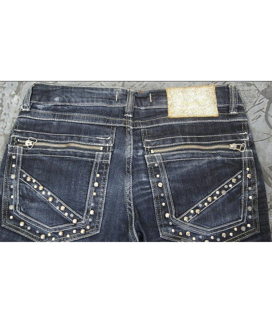 DSQUARED2 Синие хлопковые прямые джинсы, фото 4