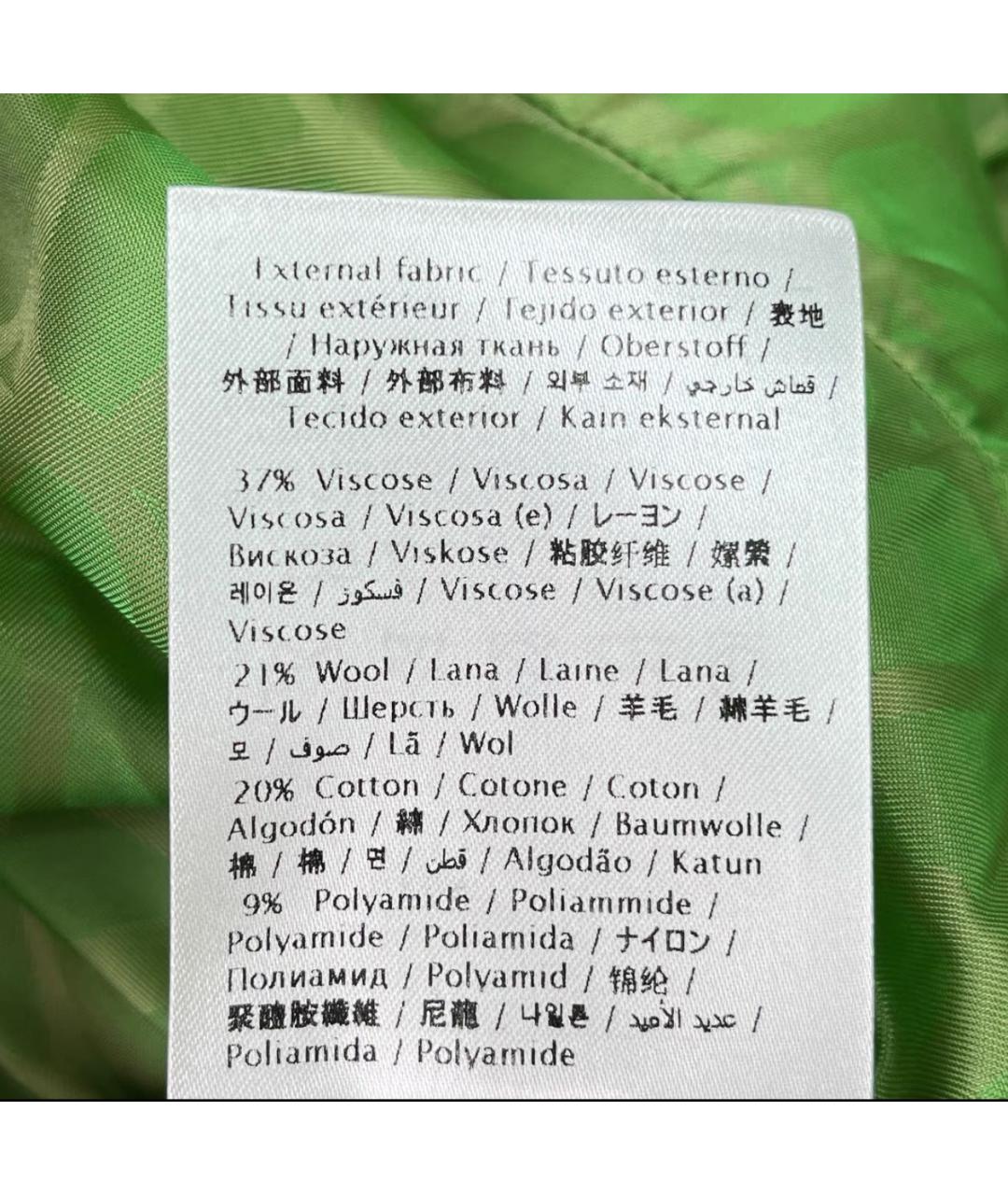 VALENTINO Зеленые твидовое вечернее платье, фото 7