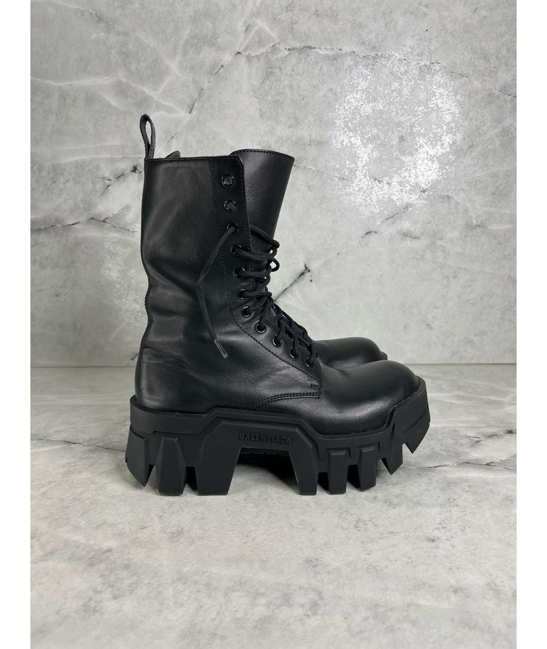 BALENCIAGA Черные кожаные ботинки, фото 7