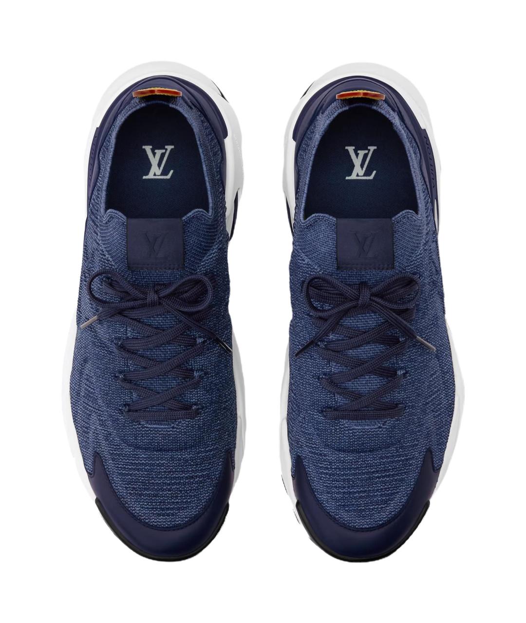LOUIS VUITTON Синие низкие кроссовки / кеды, фото 3