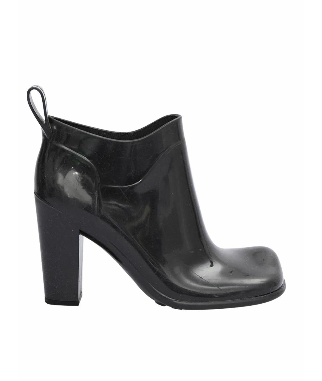 BOTTEGA VENETA Черные резиновые ботильоны, фото 1