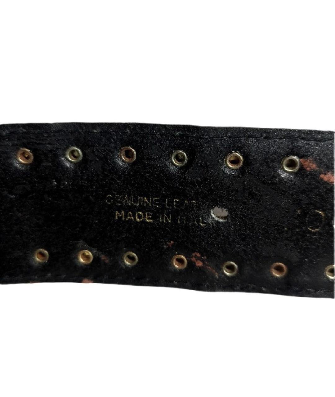 VERSACE Черный кожаный ремень, фото 3
