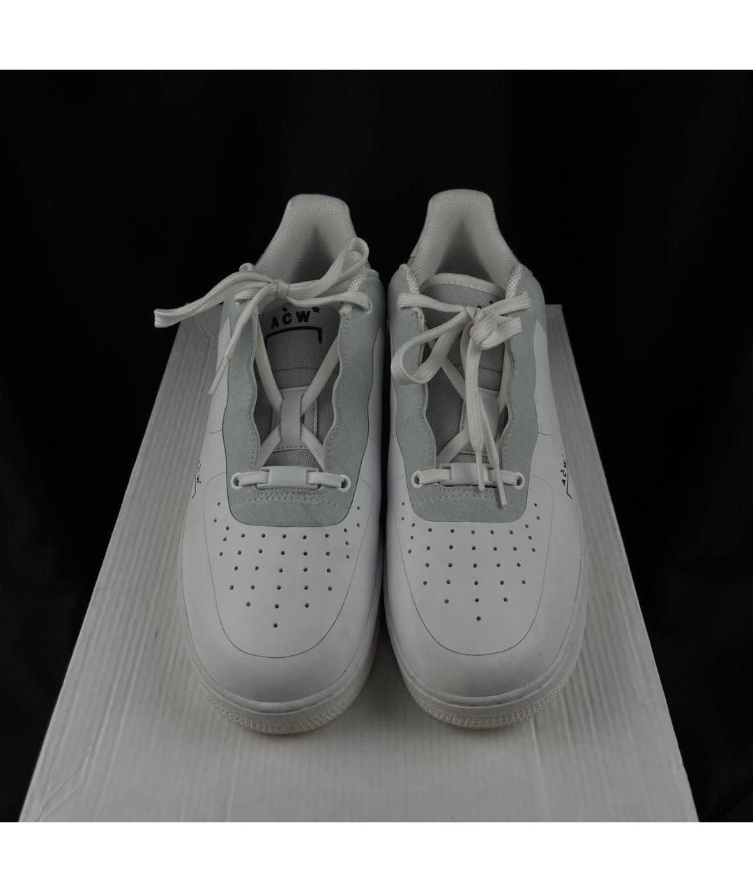 NIKE Белые кожаные низкие кроссовки / кеды, фото 2