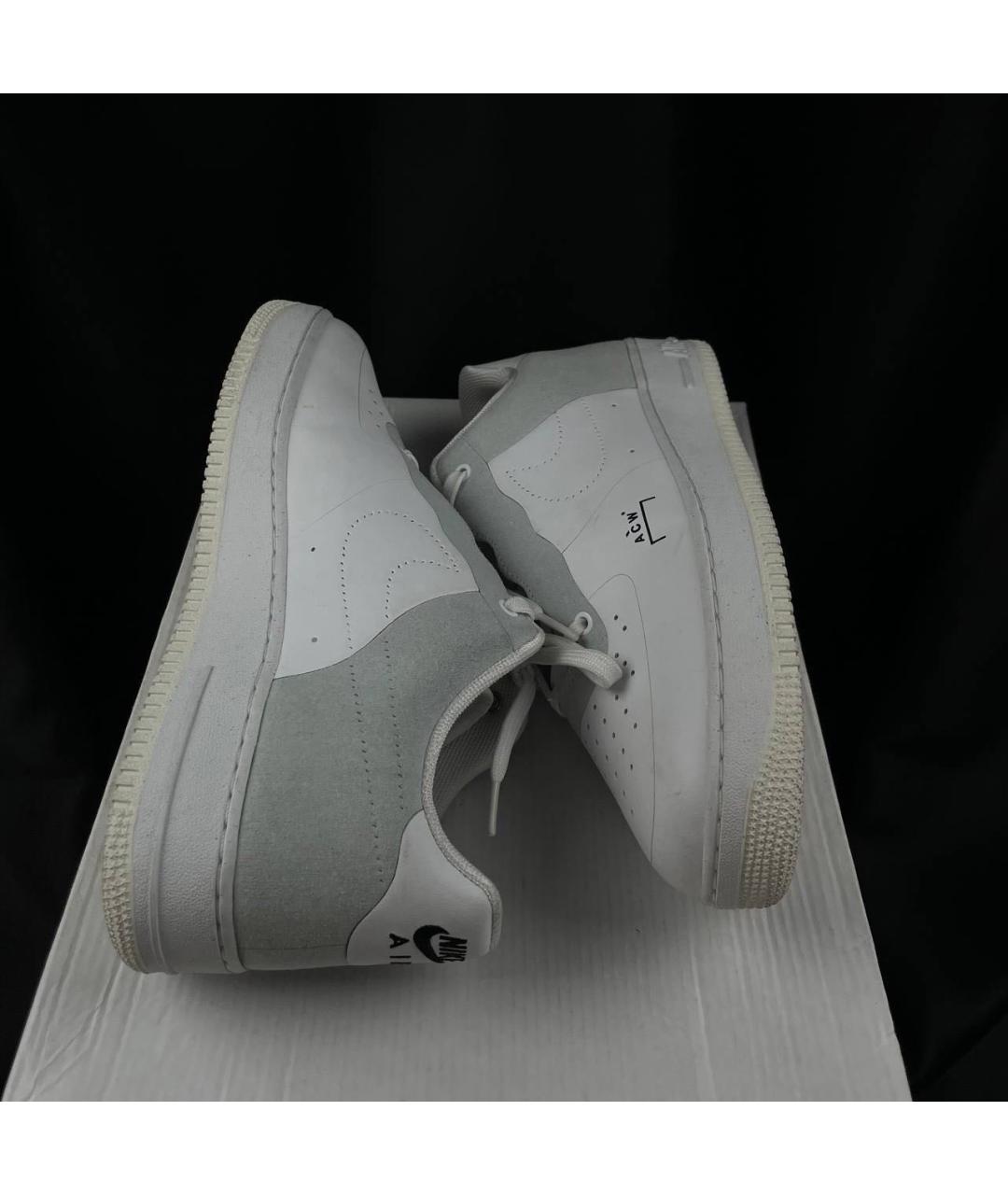 NIKE Белые кожаные низкие кроссовки / кеды, фото 4