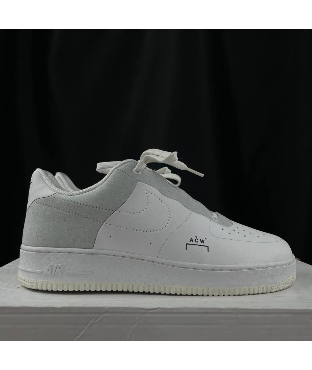 NIKE Белые кожаные низкие кроссовки / кеды, фото 9