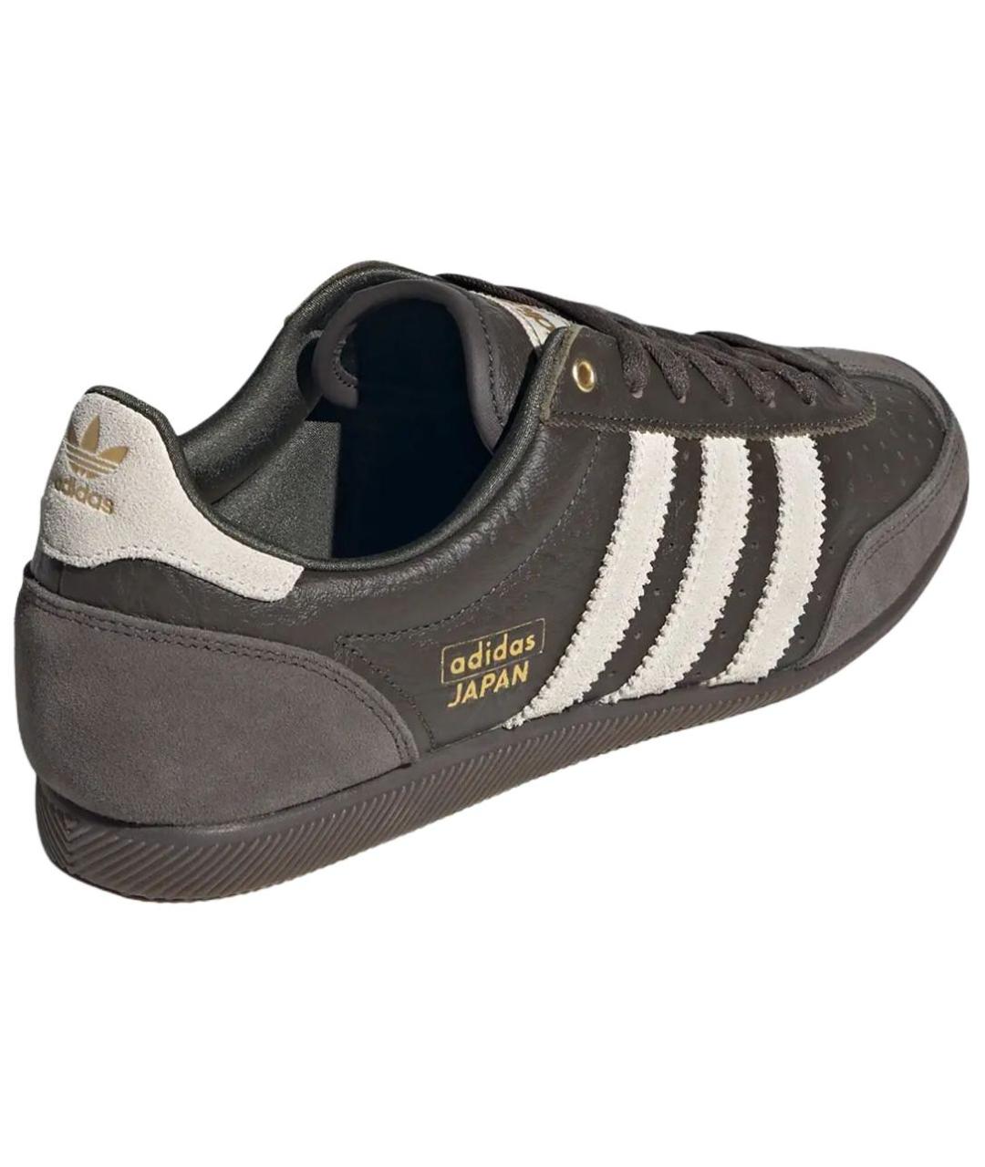 ADIDAS Хаки кожаные кроссовки, фото 4