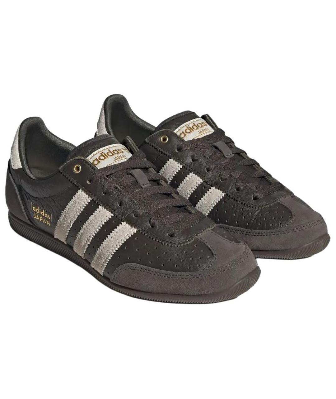 ADIDAS Хаки кожаные кроссовки, фото 3