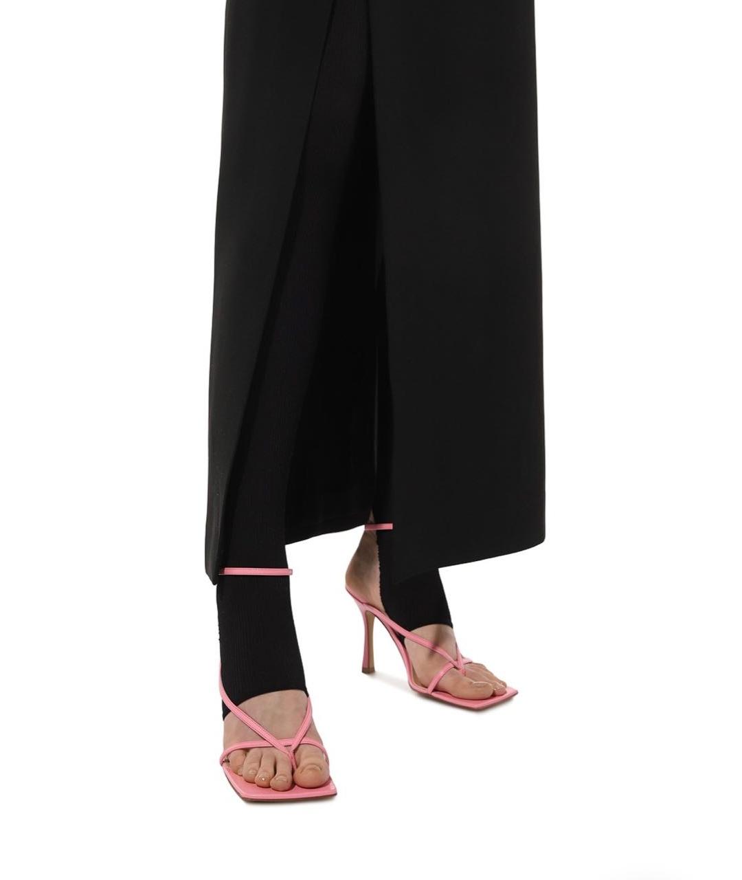 BOTTEGA VENETA Розовые кожаные босоножки, фото 6