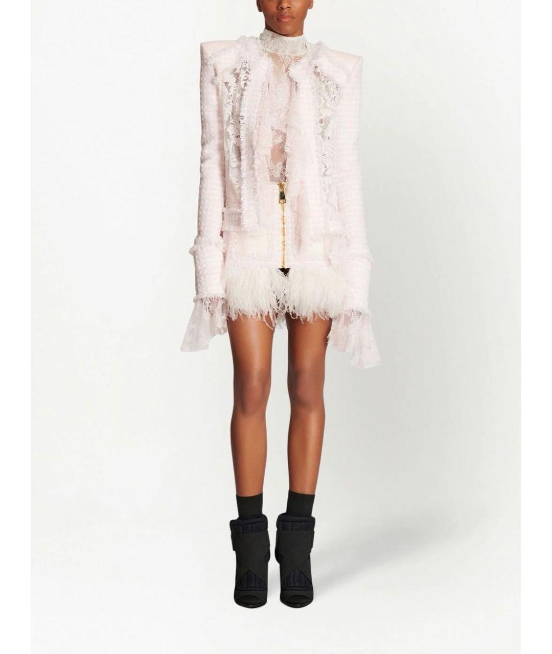 BALMAIN Розовый жакет/пиджак, фото 3