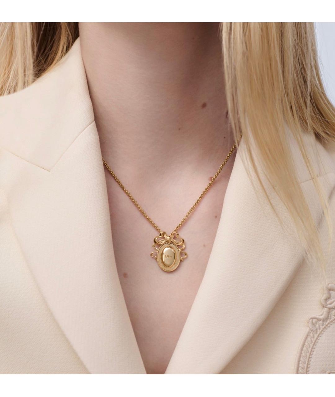 CHRISTIAN DIOR Золотая латунная подвеска, фото 3