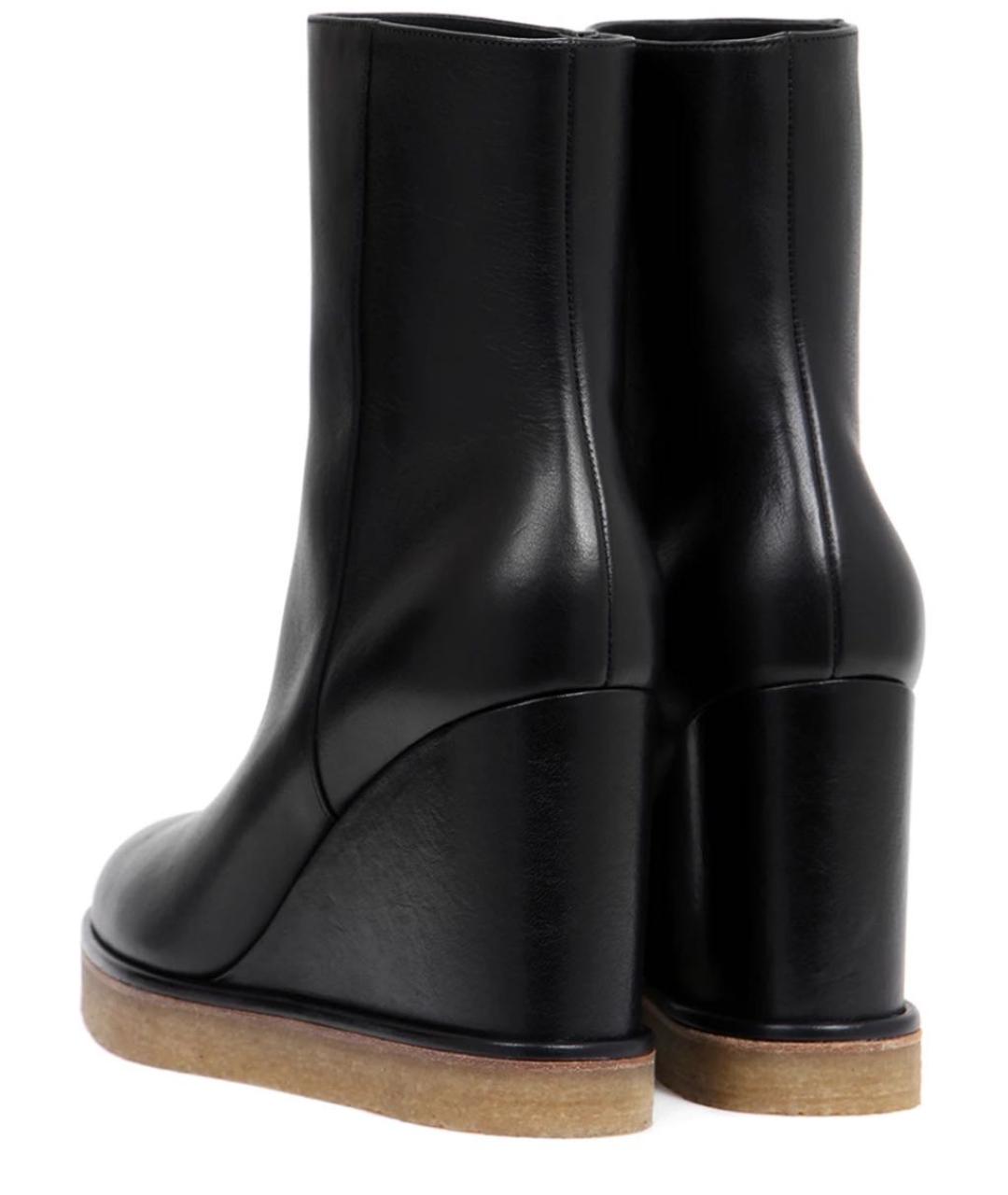 CELINE Черные кожаные ботильоны, фото 4