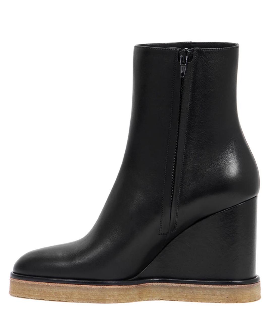 CELINE Черные кожаные ботильоны, фото 6