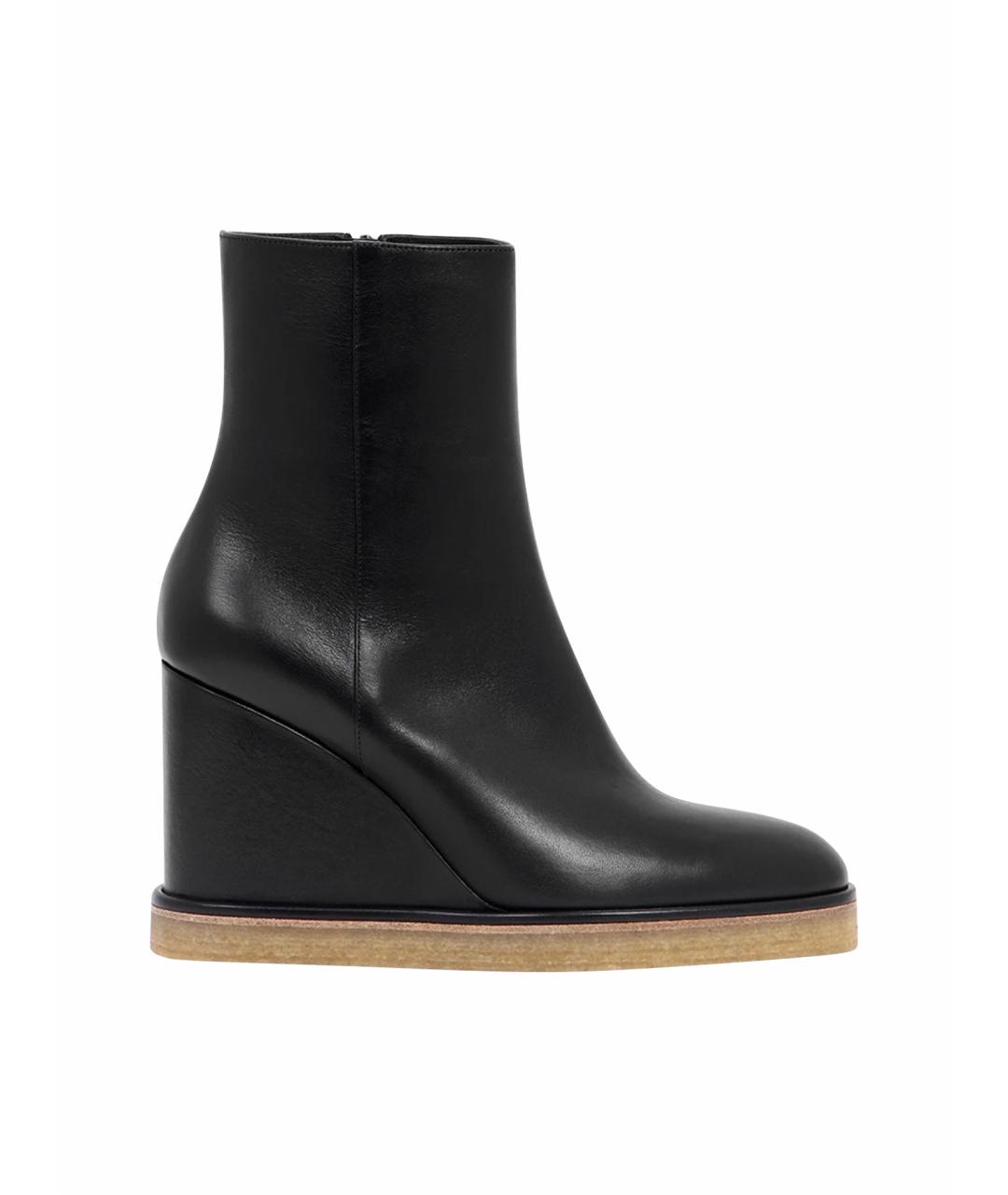 CELINE Черные кожаные ботильоны, фото 1