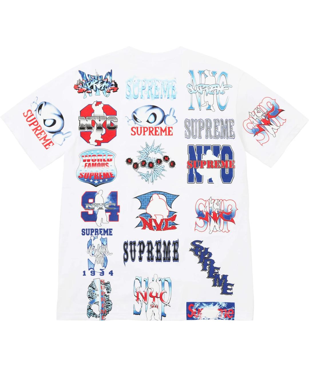 SUPREME Белая футболка, фото 2