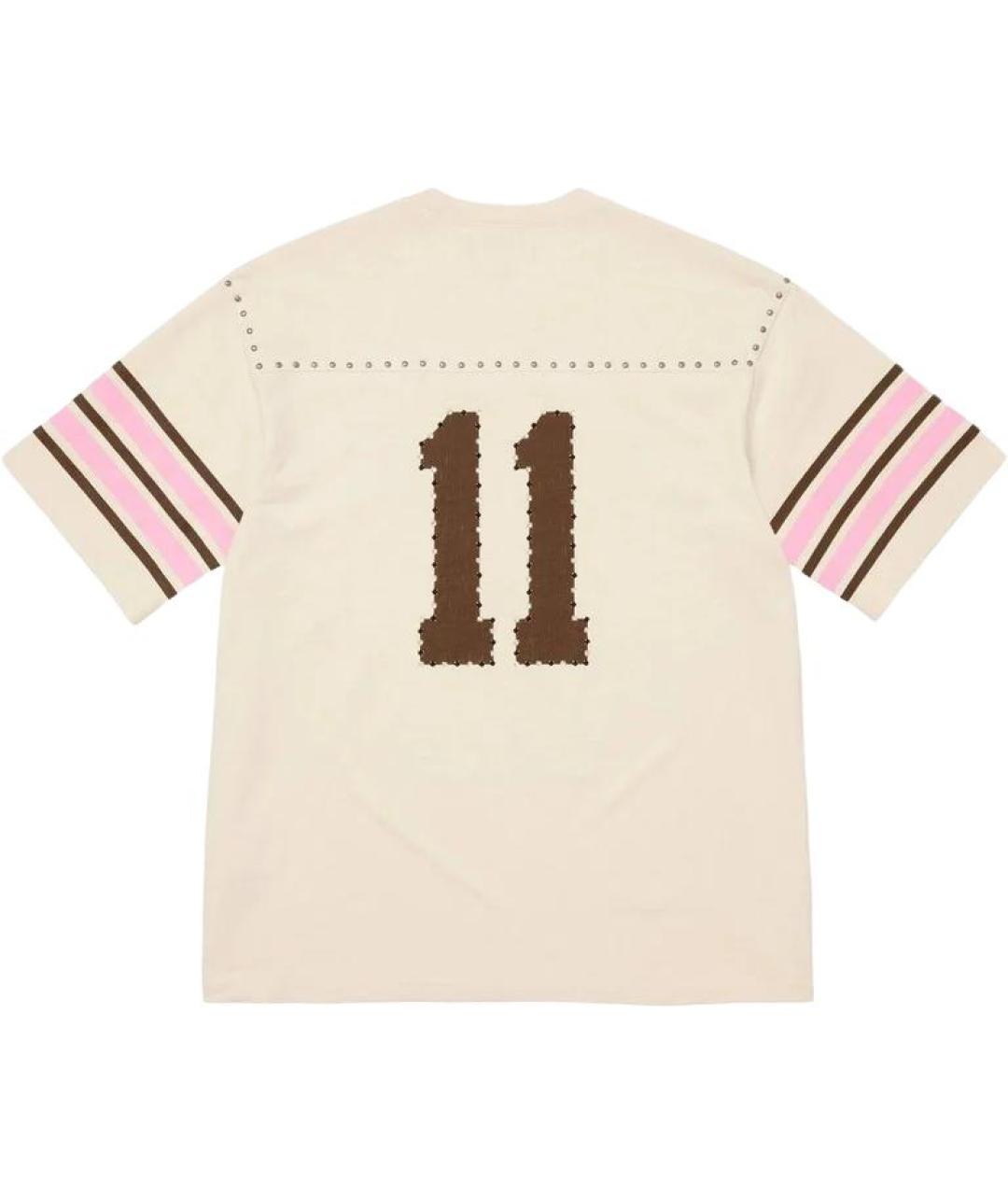 SUPREME Бежевая футболка, фото 2