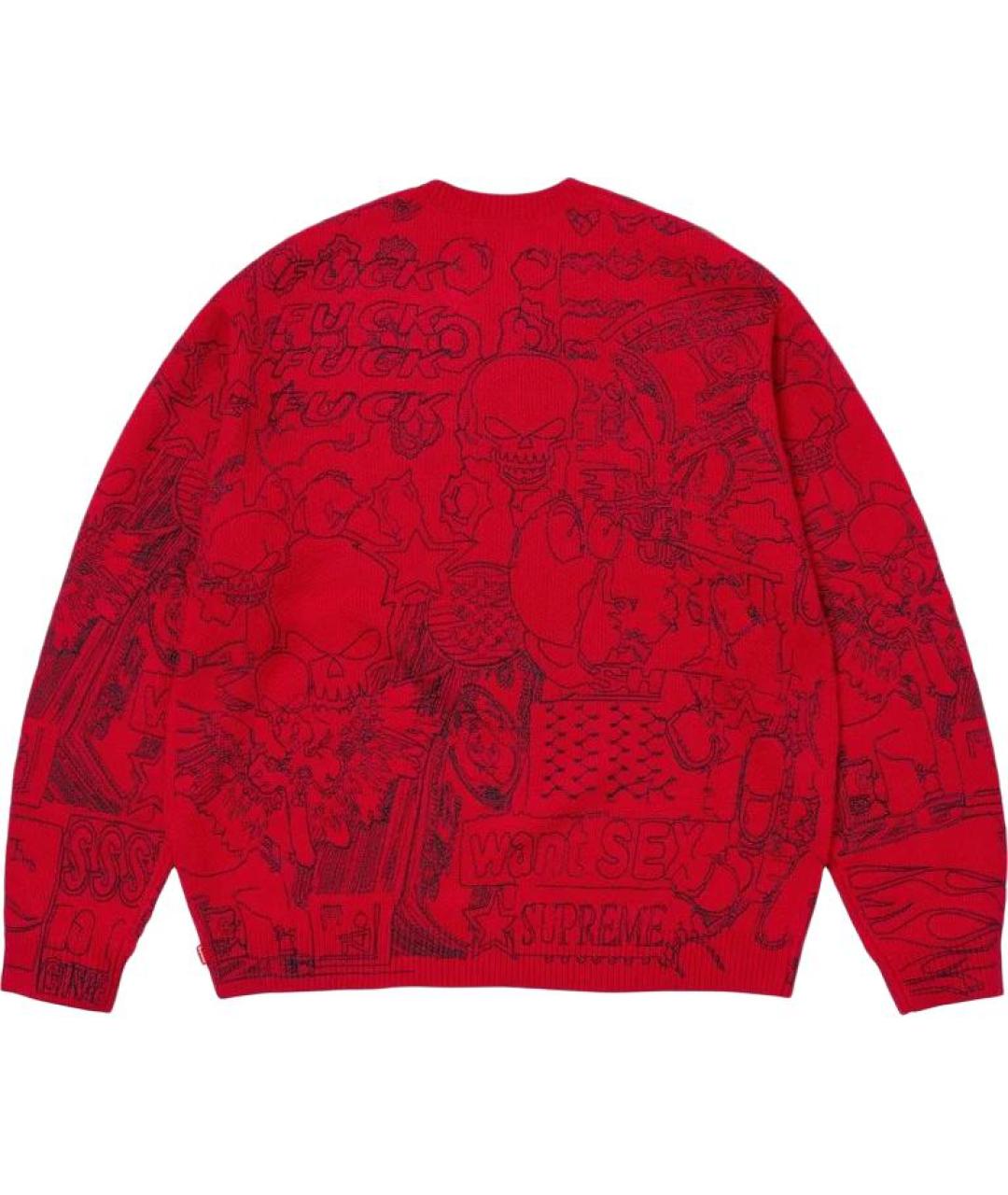 SUPREME Красный джемпер / свитер, фото 2
