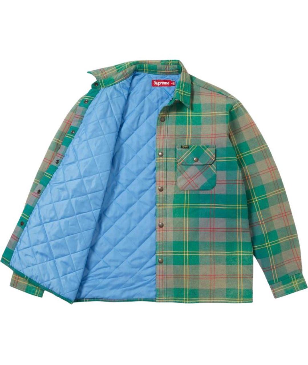 SUPREME Зеленая рубашка, фото 2