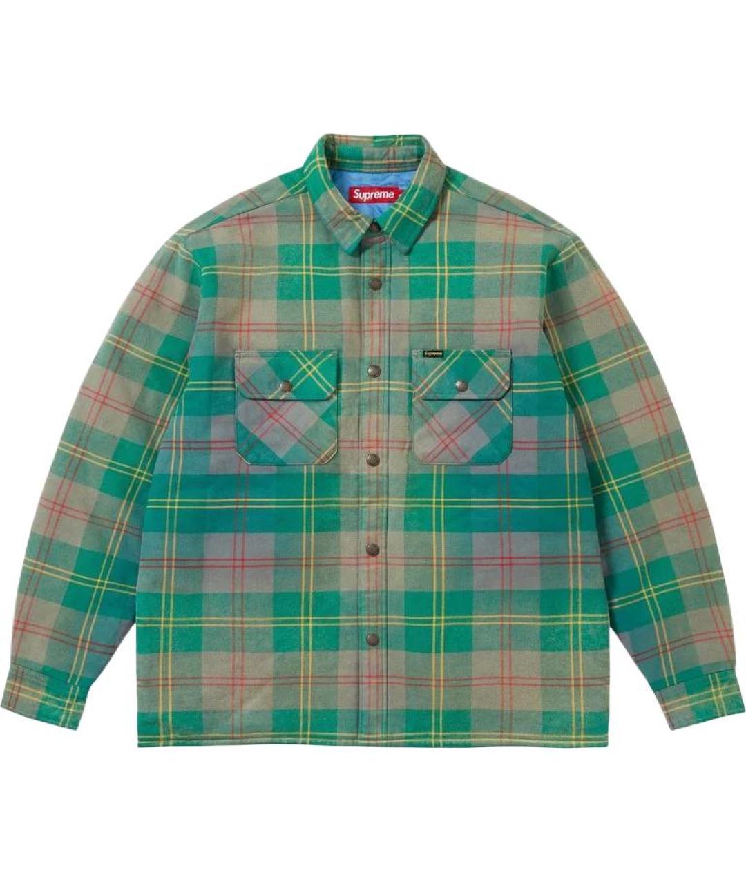 SUPREME Зеленая рубашка, фото 1