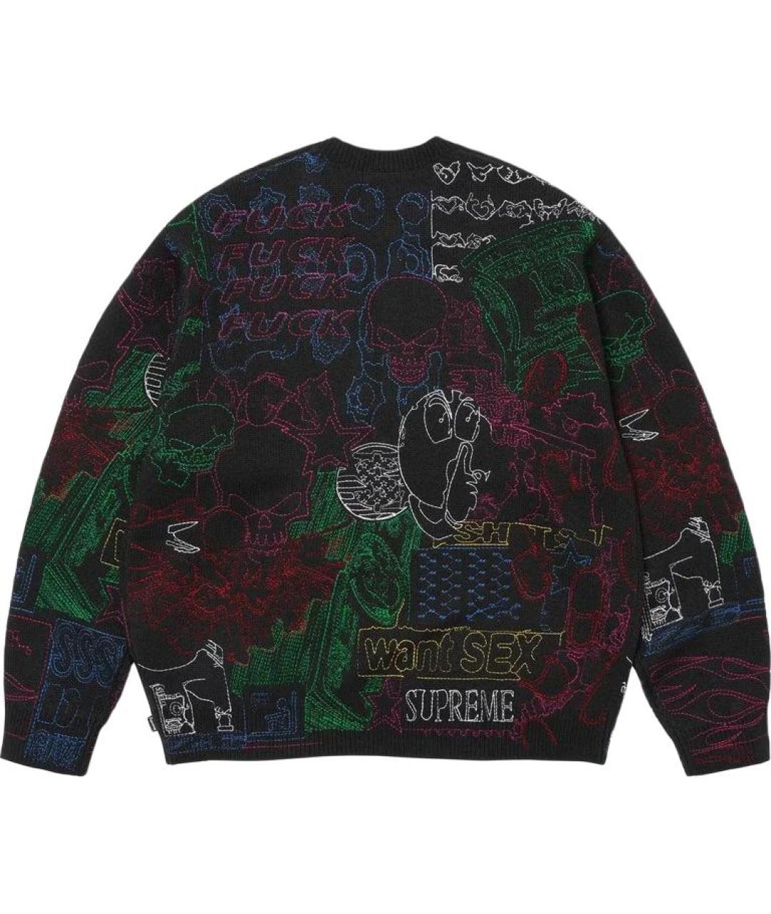 SUPREME Черный джемпер / свитер, фото 2