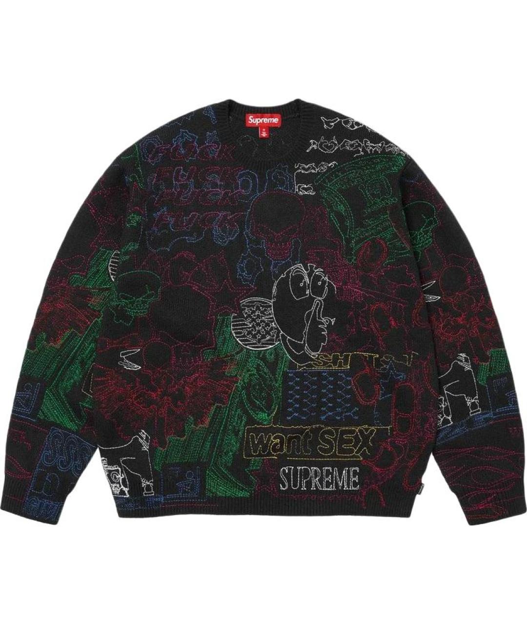 SUPREME Черный джемпер / свитер, фото 1